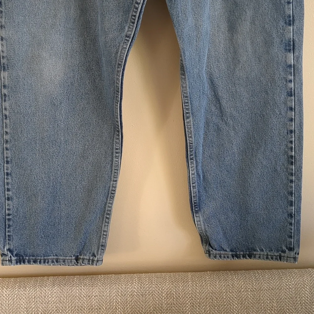40x30 Wrangler Relaxed Fit Denim Blue Jeans Work Casual Quality 100% Cotton